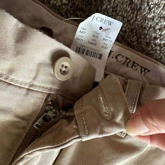 J. Crew Flannel Lined Khaki Pants New Mens Size 30 Outdoor Workwear Warm - Picture 7 of 13